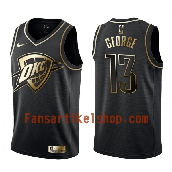 NBA Oklahoma City Thunder Trikot Paul George 13 Nike Schwarz Golden Edition Swingman - Herren